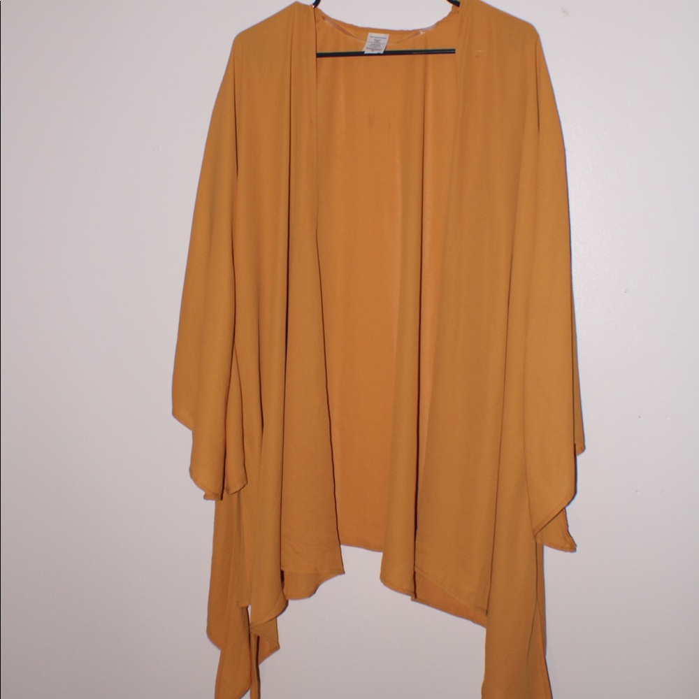 Mustard yellow kimono wore once